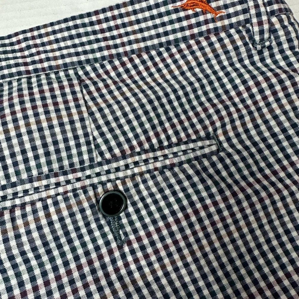 Tommy Bahama Paradise Nation Shorts Mens 40 100% Cotton Checkered‎ Blue Beach
